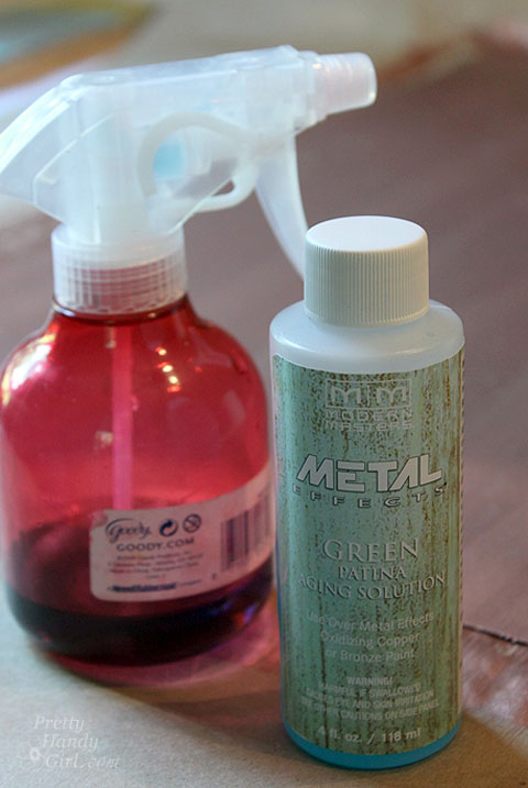 Inexpensive Faux Copper and Patina Metal | Pretty Handy Girl