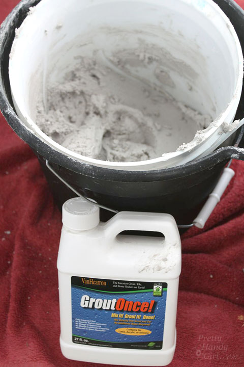 mix grout with grout once sealant in ice bucket