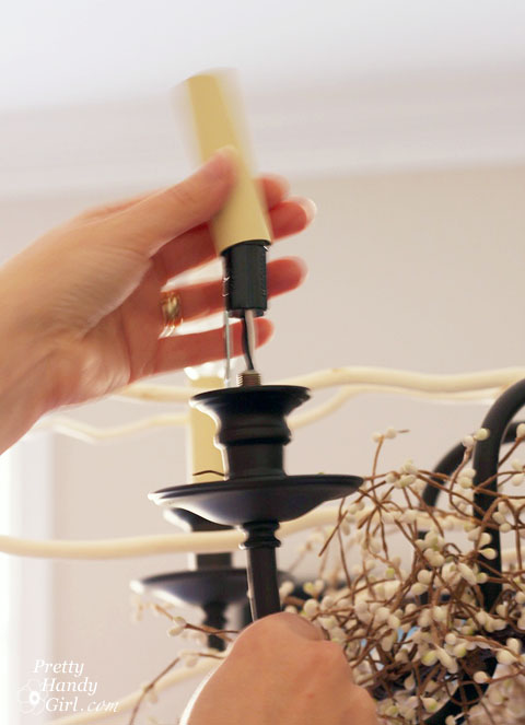Painted Chandelier Sleeves | Pretty Handy Girl