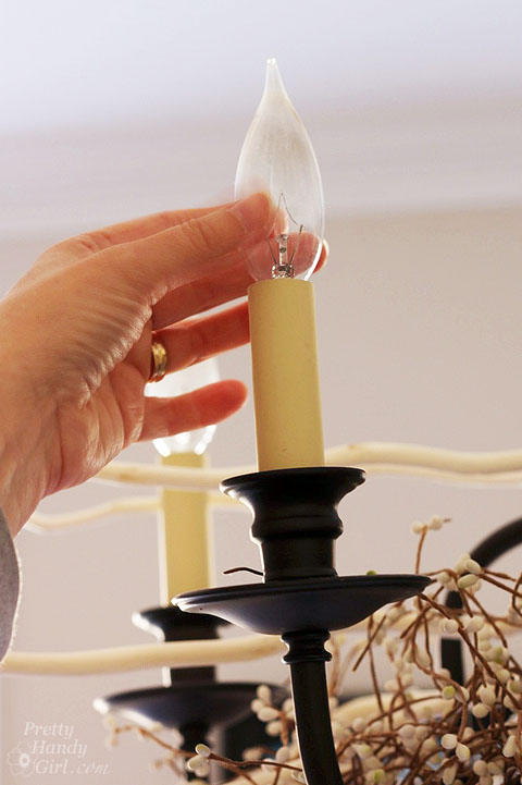Painted Chandelier Sleeves | Pretty Handy Girl