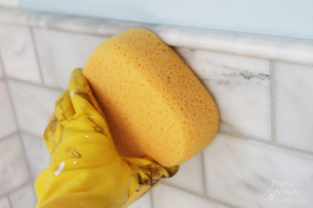 sponge-off-grout-marble-tiles