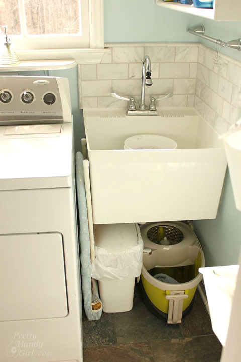 Laundry Room Sink Skirt | Pretty Handy Girl