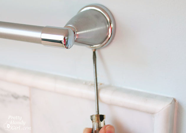 How to Securely Install a Towel Bar | Pretty Handy Girl