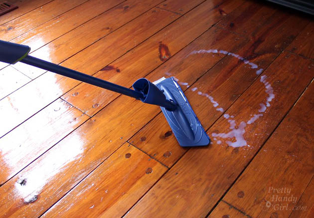 How to Refinish Wood Floors without Sanding | Pretty Handy Girl