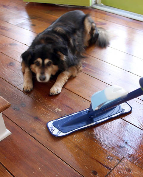 How to Refinish Wood Floors without Sanding | Pretty Handy Girl