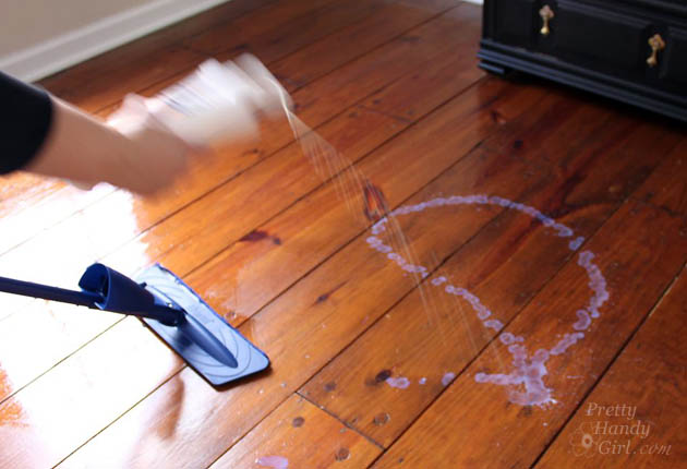 How to Refinish Wood Floors without Sanding | Pretty Handy Girl