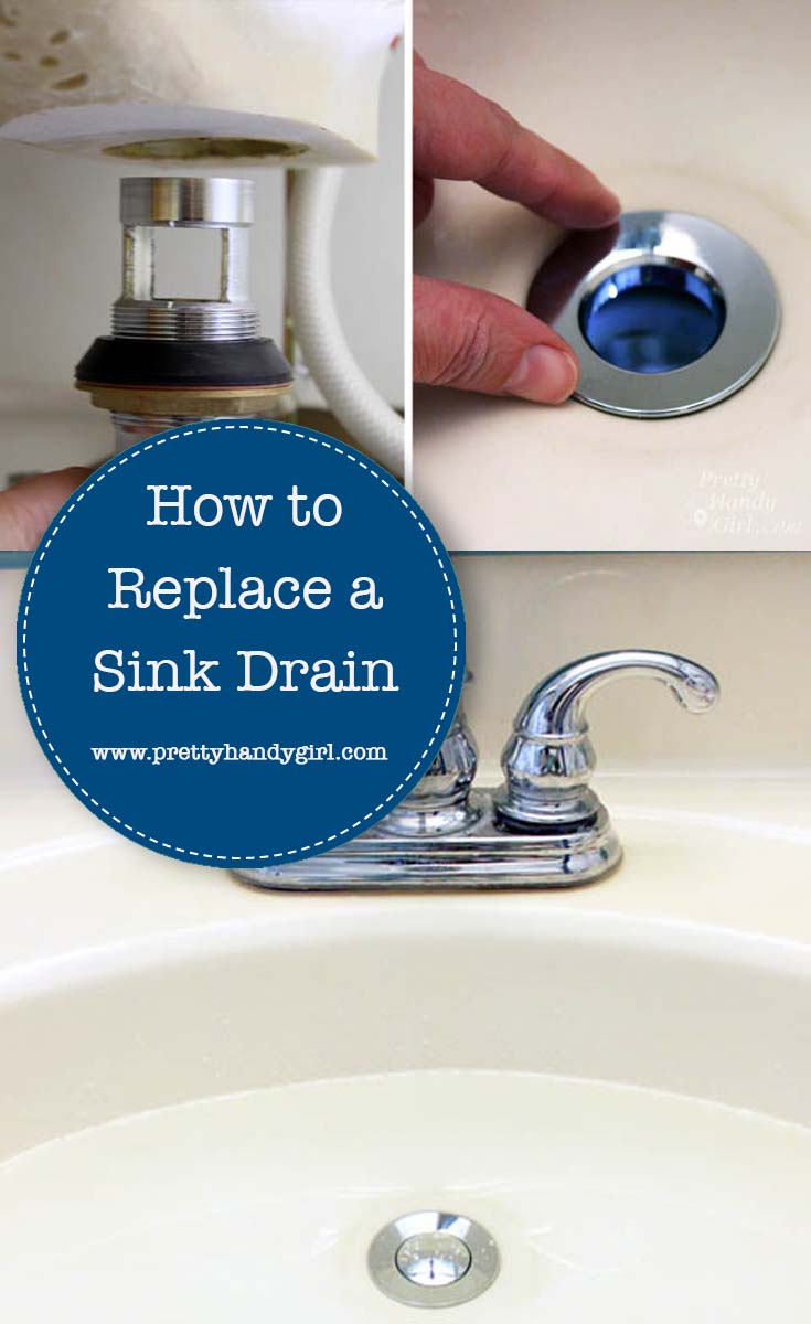 Yes, you can replace a sink drain with this easy-to-follow tutorial from Pretty Handy Girl! | DIY plumbing tutorial #prettyhandygirl #plumbingfixes #DIYtutorial