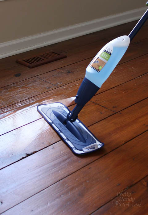 How to Refinish Wood Floors without Sanding | Pretty Handy Girl