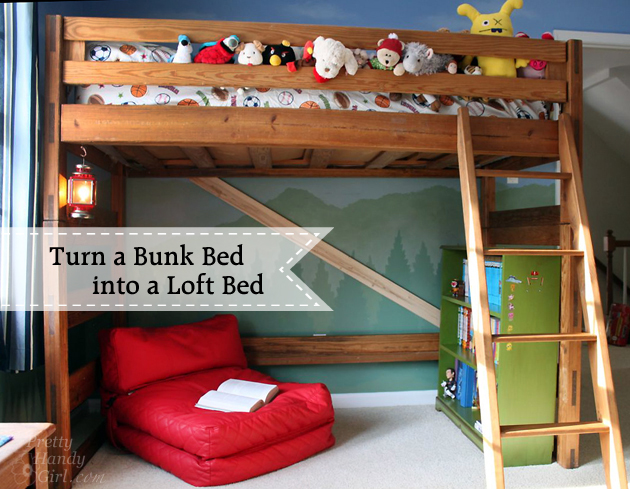 How to Turn a Bunk Bed into a Loft Bed | Pretty Handy Girl