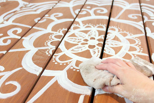 How to Paint a Deck Mandala Tattoo | Pretty Handy Girl