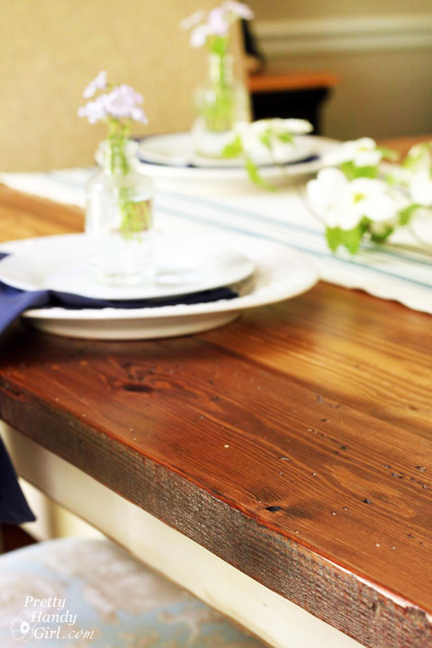 Reclaimed Lumber Farmhouse Table | Pretty Handy Girl