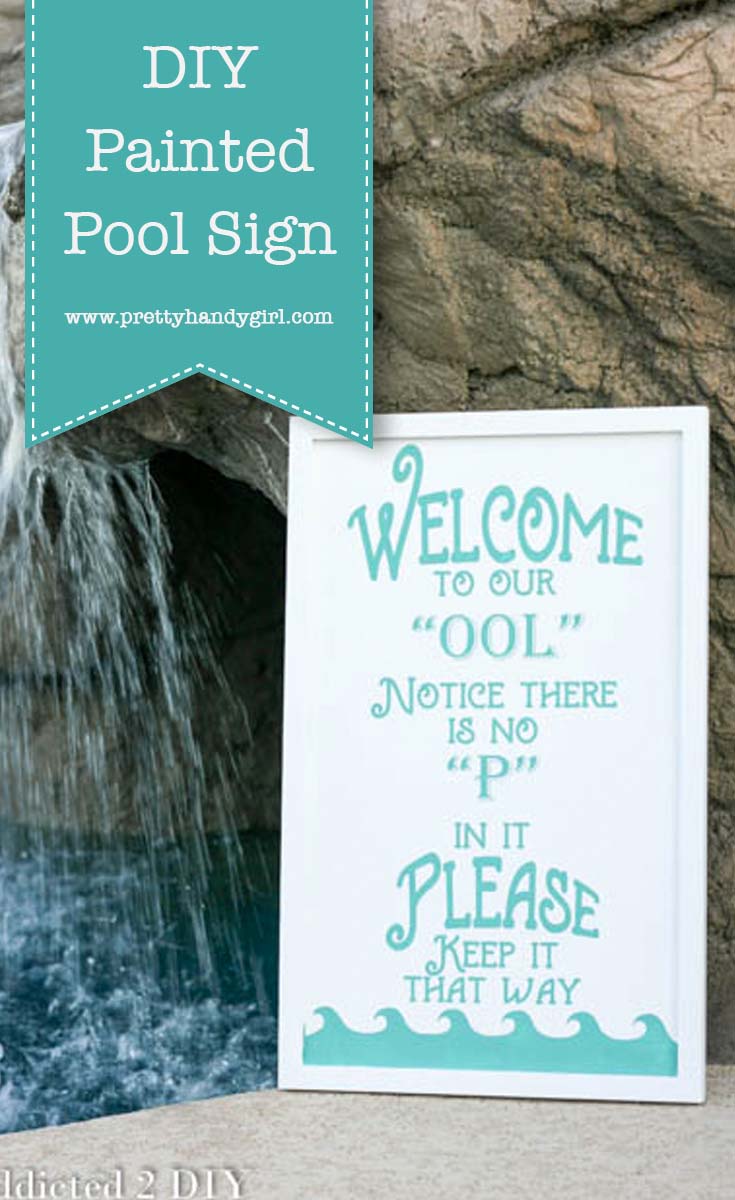 DIY Pool Sign | Pretty Handy Girl