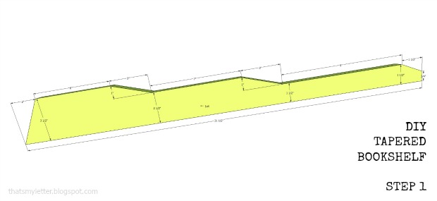 bookshelf tapered step 1 plans