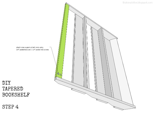 bookshelf tapered step 4 plans