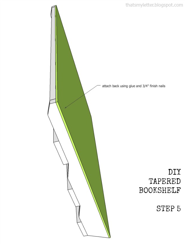 bookshelf tapered step 5 plans