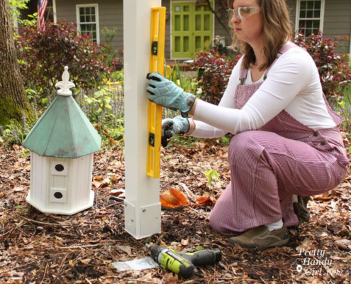 Install a Post Mounted Birdhouse | Pretty Handy Girl