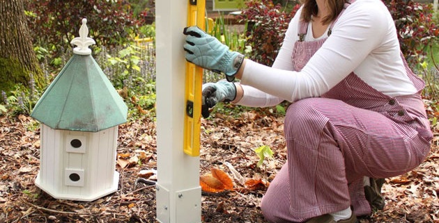 Install a Post Mounted Birdhouse | Pretty Handy Girl