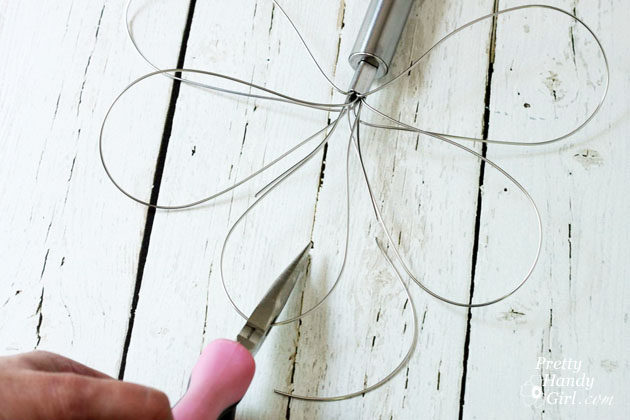 Dragonfly Garden Decor using a Dollar Store Whisk and Skewer | Pretty Handy Girl