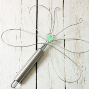 Dragonfly Garden Decor using a Dollar Store Whisk and Skewer | Pretty Handy Girl