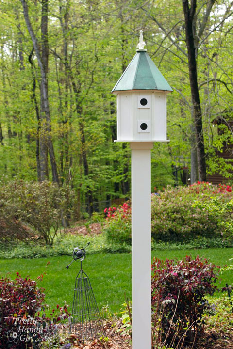 Install a Post Mounted Birdhouse | Pretty Handy Girl