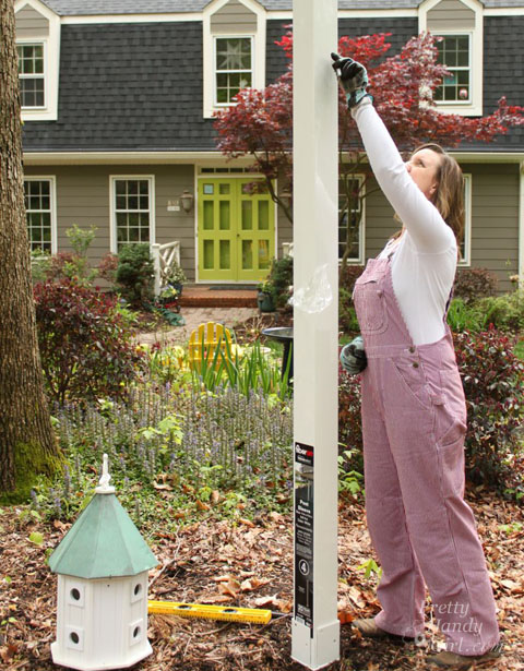 Install a Post Mounted Birdhouse | Pretty Handy Girl