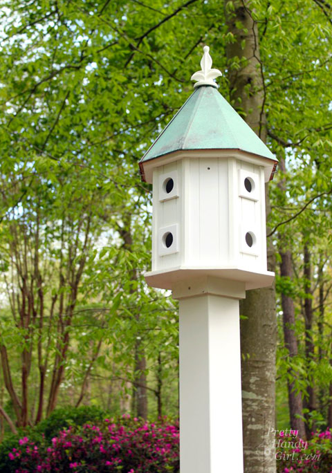 Install a Post Mounted Birdhouse | Pretty Handy Girl