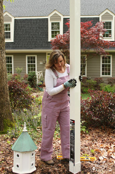 Install a Post Mounted Birdhouse | Pretty Handy Girl