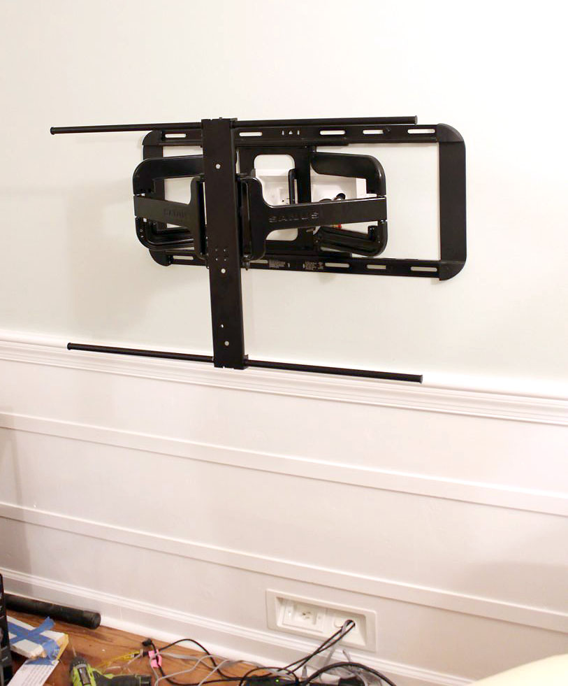 Installing a Wall Mount Flat Screen TV + Hiding Cords | PrettyHandyGirl