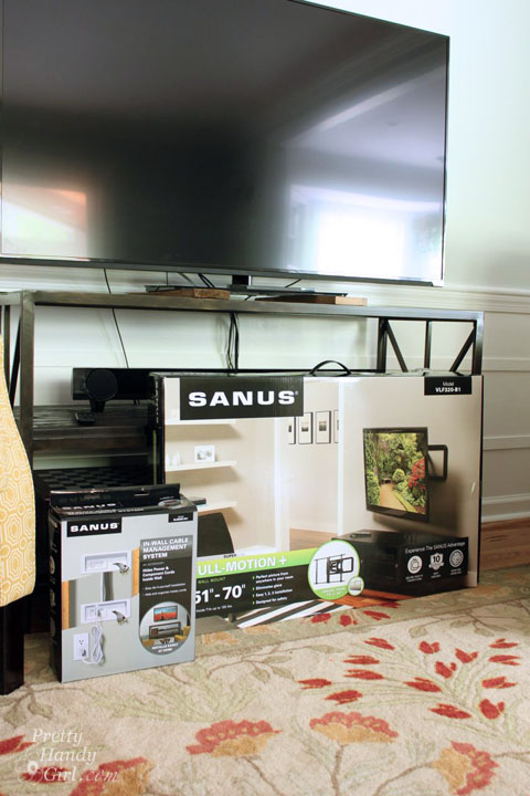Installing a Wall Mount Flat Screen TV + Hiding Cords | PrettyHandyGirl