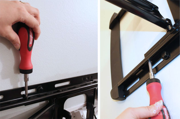 Installing a Wall Mount Flat Screen TV + Hiding Cords | PrettyHandyGirl