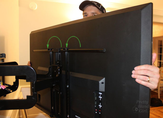 Installing a Wall Mount Flat Screen TV + Hiding Cords | PrettyHandyGirl