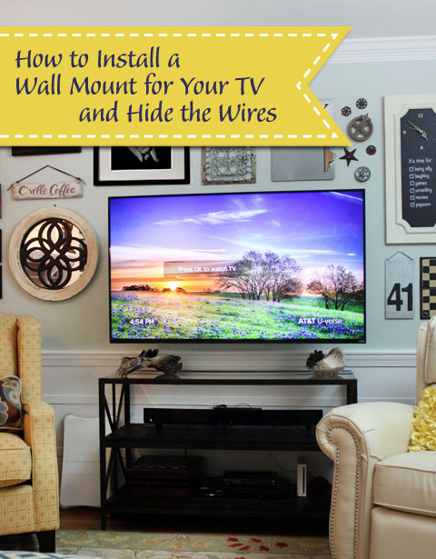 Installing a Wall Mount Flat Screen TV + Hiding Cords | PrettyHandyGirl