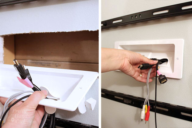Installing a Wall Mount Flat Screen TV + Hiding Cords | PrettyHandyGirl