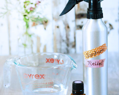 materials for sunburn relief spray