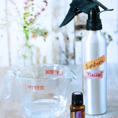 materials for sunburn relief spray