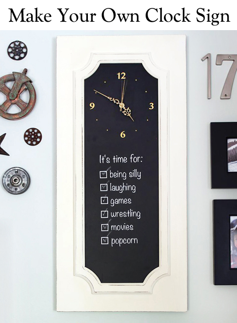 Make Your Own Clock Sign | Pretty Handy Girl