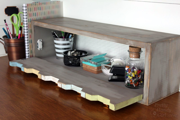 Plenty 'o Storage from One Board | Pretty Handy Girl