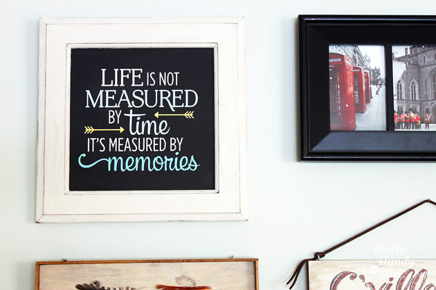 Upcycled Cabinet Door Chalkboard Art