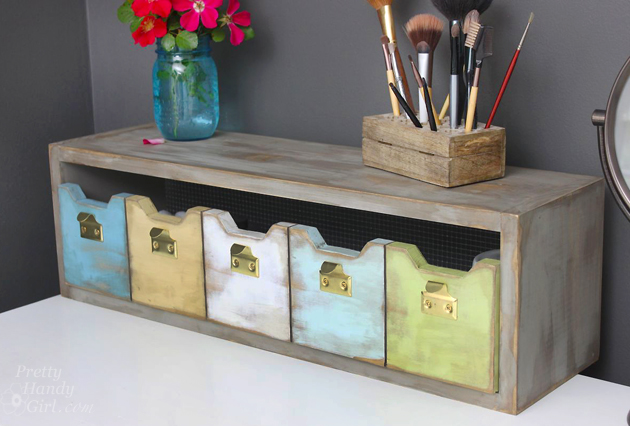 Plenty 'o Storage from One Board | Pretty Handy Girl