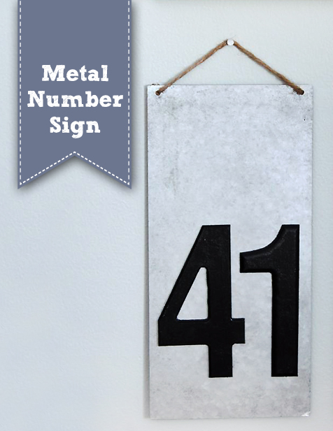Metal Number Sign | Pretty Handy Girl