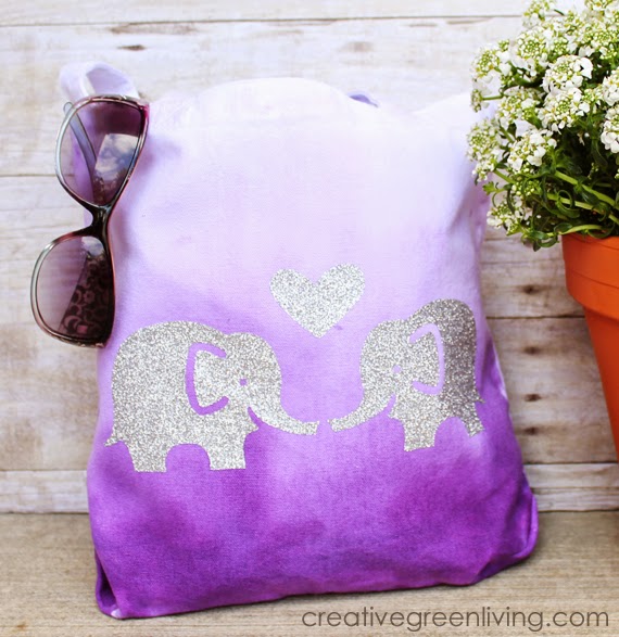ombre tie dye tote bag