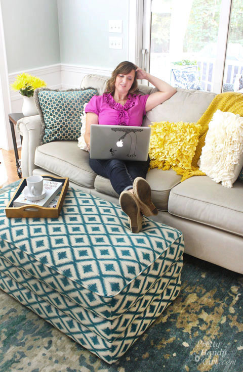 Cory Rolling Storage Ottoman from La-Z-Boy | Pretty Handy Girl