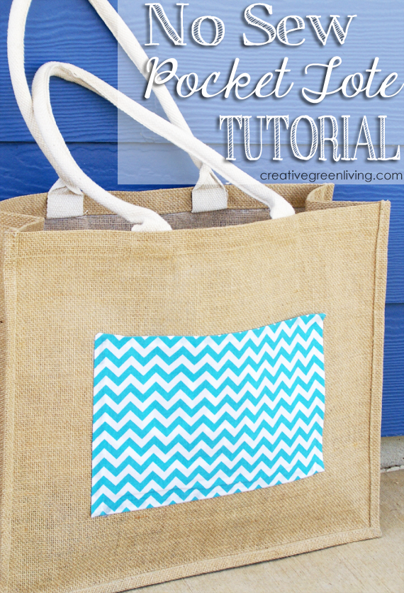 no-sew pocket tote