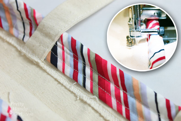 Piped Tote Bag Tutorial | Pretty Handy Girl