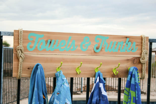 DIY Nautical Towel Rack by Pretty Handy Girl