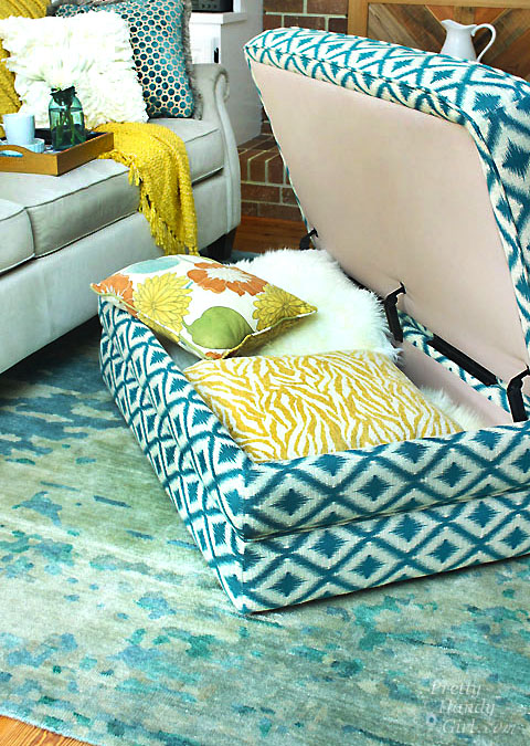 Cory Rolling Storage Ottoman from La-Z-Boy | Pretty Handy Girl