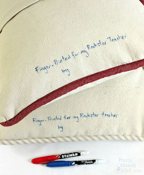 Make Your Own Finger-Printed Star Pillows | Pretty Handy Girl