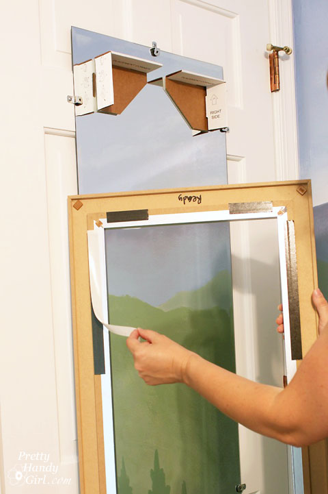 Install a ReadyMade Mirror Frame on Door | Pretty Handy Girl