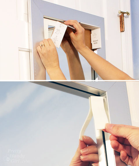 Install a ReadyMade Mirror Frame on Door | Pretty Handy Girl