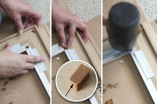 Install a ReadyMade Mirror Frame on Door | Pretty Handy Girl